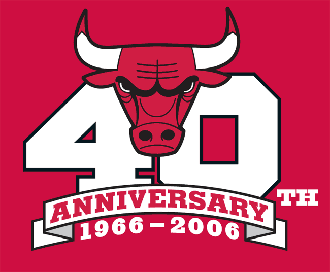 Chicago Bulls 2006 Anniversary Logo iron on paper